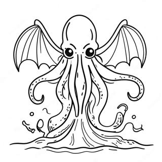 Cthulhu som stiger upp ur havet målarbild | Cthulhu målarbild