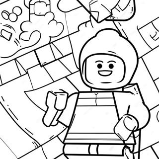 Lego minifigur målarbild | Lego Minifigur målarbild