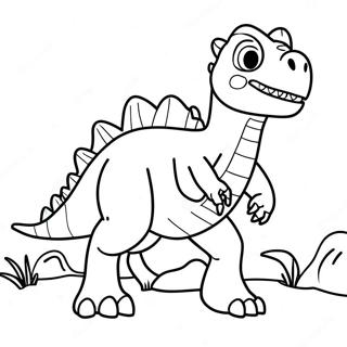 Dinosauriekung färgläggningssida | Dinosauriekung målarbild