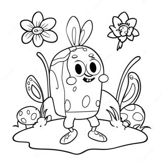 SpongeBob påsk färgläggningssida | SpongeBob Påsk målarbild