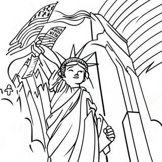 Patriotisk färgläggningssida för den 11 september | 11 september målarbild