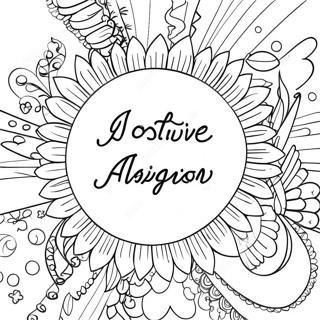 Positiv bekräftelse färgläggningssida | Positiva målarbild