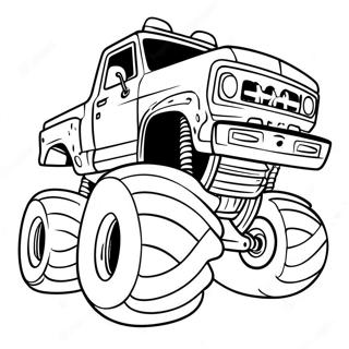 Färgläggningssida för rampage monstertruck | Raseri målarbild
