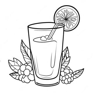 Juiceglas Färgläggningssida | Saft målarbild