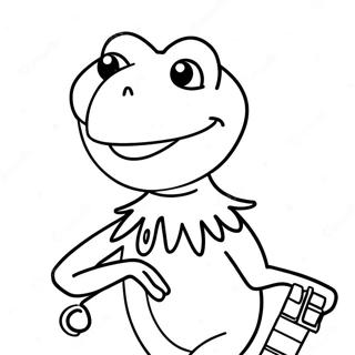 Kermit Grodan Sjungande Målarbild | Kermit grodan målarbild