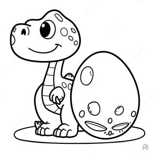Dinoägg färgläggningssida | Dinoägg målarbild