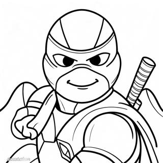 Raphael Ninja Sköldpadda färgläggningssida | Raphael målarbild