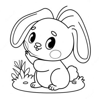 Söt Cream Kanin Målarbok | Cream the Rabbit målarbild