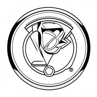 Pittsburgh Penguins Logotyp Målarbok | Pittsburgh Penguins målarbild