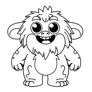 Sött avskyvärt monster målarbok | Avskyvärd målarbild