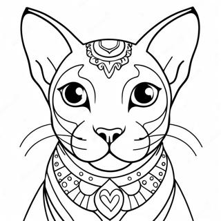 Sphynx Katt Målarbild | Sphynx Katt målarbild