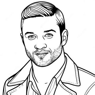 Justin Timberlake färgläggningssida | Justin Timberlake målarbild