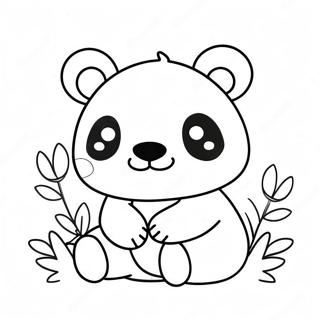 Kawaii panda färgläggningssida | Kawaii Panda målarbild