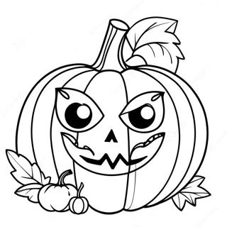 Skrämmande Samhain pumpa färgläggningssida | Samhain målarbild