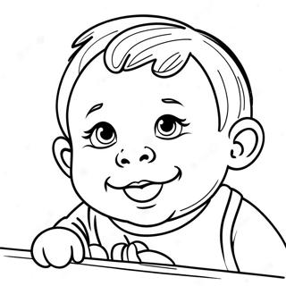Baby pojke målarbild | Baby Kille målarbild