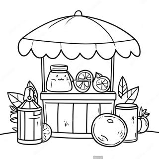 Lemonadstånd målarbild | Lemonadstånd målarbild