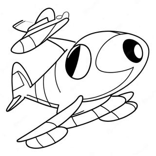 Jay Jay Jetplanet Flyger Högt Målarbild | Jay Jay jetplanet målarbild