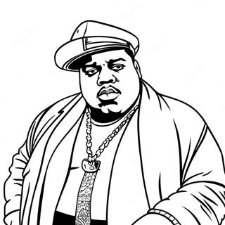 Biggie Smalls färgläggningssida | Biggie Smalls målarbild