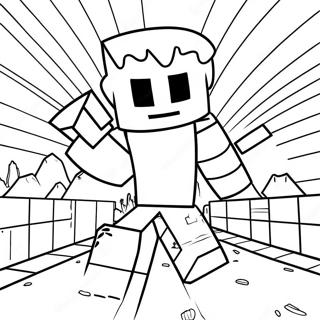 Minecraft Addition Äventyr Färgläggningssida | Minecraft Matematik Arbetsblad målarbild