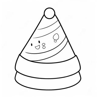 Festlig Jultomte Hatt Färgläggningssida | Jultomte Hatt målarbild