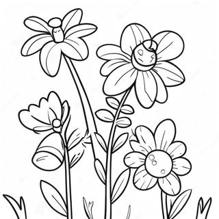 Crayola Vårblommor Målarbild | Crayola Vår målarbild