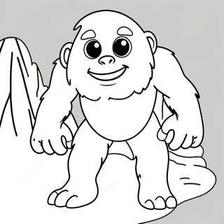 Abominabel Snöman Målarbild | Abominabel Snöman målarbild