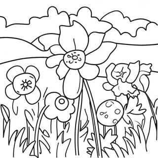 Vibrant Poppy Blomsterträdgård Målarbild | Valmo målarbild