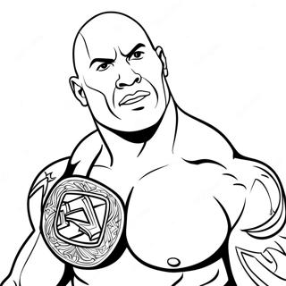 The Rock WWE Målarbild | Klippan målarbild