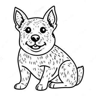 Målarbild av en Blue Heeler | Blå Heeler målarbild