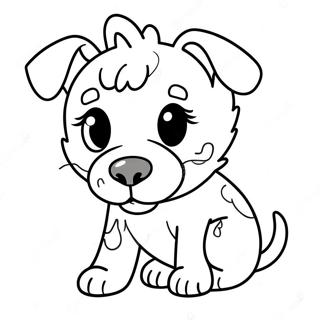 Lekfull Blue Heeler valp målarbild | Blå Heeler målarbild