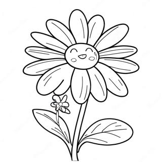 Solig Sundrop med ljusa blommor färgläggningssida | Sundrop och Moondrop målarbild