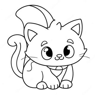 Lekfull färgläggningssida för kattunge Softpaws | Kitty Softpaws målarbild