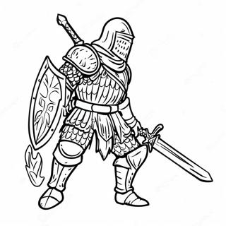 Dark Souls målarbok | Mörka själar målarbild