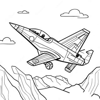A10 Warthog flyger högt målarbok | A10 Warthog målarbild