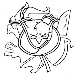 New Jersey Devils Logotyp Färgläggningssida | New Jersey Devils målarbild