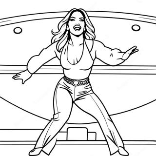 Jennifer Lopez Uppträder på Scen Färgläggningssida | Jennifer Lopez målarbild