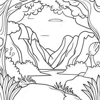 Mythographic fantasylandskap målarbok | Mythografisk målarbild