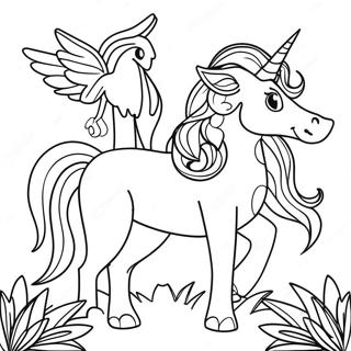 Mythographic magiska varelser målarbok | Mythografisk målarbild