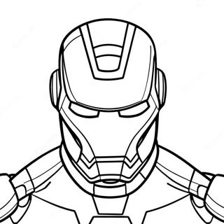 Iron Man-mask färgläggningssida | Iron Man Mask målarbild