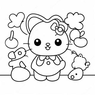 Sanrio-karaktärer färgläggningssida | Sanrio Anime målarbild
