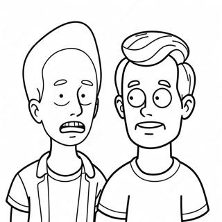 Beavis och Butthead Färgläggningssida | Beavis och Butthead målarbild