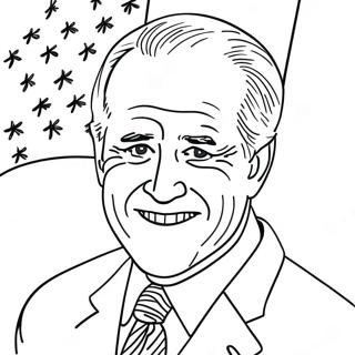 Joe Biden Färgläggningssida | Joe Biden målarbild