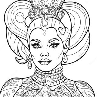 Fabulous Drag Queen i Glittrande Kostym Målarbild | Drag Queen målarbild