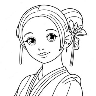 Shinobu färgläggningssida | Shinobu målarbild