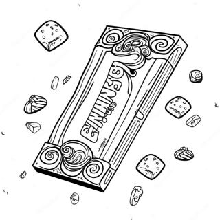 Gyllene Wonka Bar Målarbild | Wonka Bar målarbild