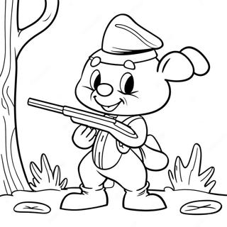 Rolig Elmer Fudd Jakt Färgläggningssida | Elmer Fudd målarbild
