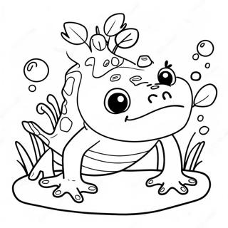 Amphibia Färgläggningssida | Amfibier målarbild