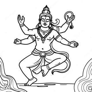 Dansande Shiva målarbild | Shiva målarbild