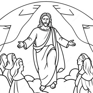 Jesus uppstigning målarbild | Jesus Uppstigning målarbild