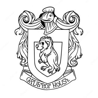 Gryffindor husvapen målarbild | Harry Potter Hus målarbild